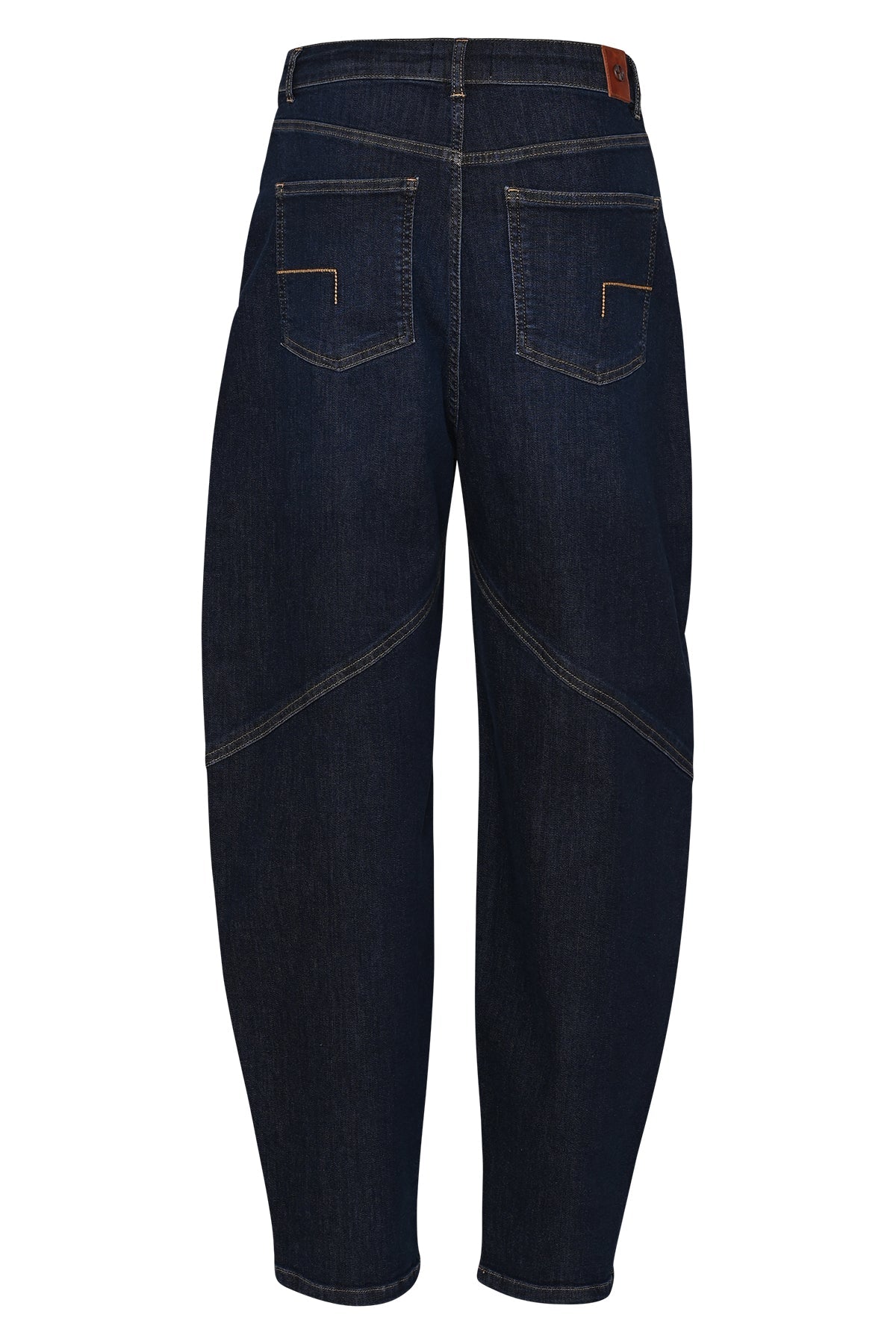 achterkant donkerblauwe denim spijkerbroek bella van dnm pure