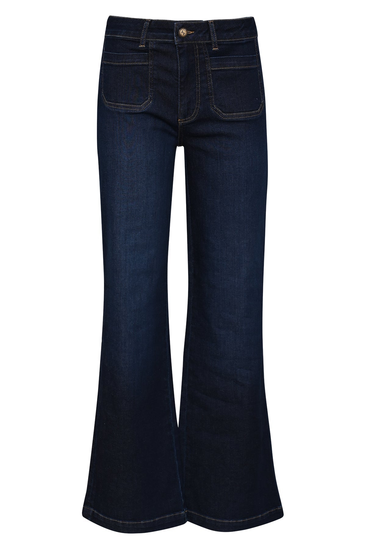 bobby jeans in donkerblauw van dnm pure met een semi wide leg fit